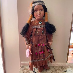 Native American porcelain doll